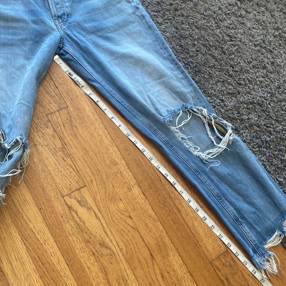 Free People We The Free Maggie Heavily Distressed Crop Jeans Size 25 Frayed Hem - Picture 8 of 14